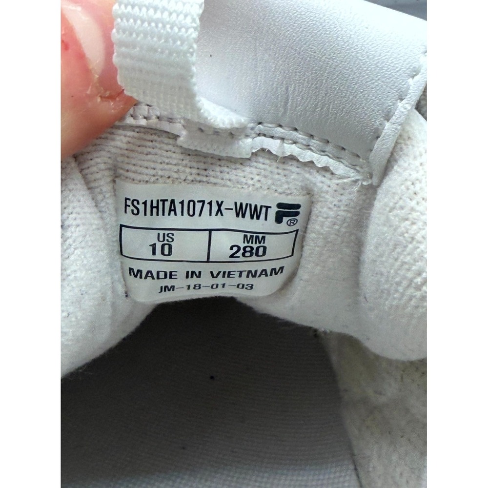 Fila Disruptor 2 FS1HTA1071X-WWT Womens 10 Sneaker White Leather Lace Up Shoes - Picture 8 of 9